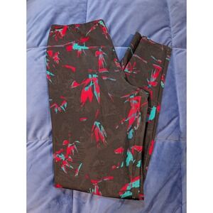 Adidas All Over Print Tech Leggings Womens Abstract Floral - Size M